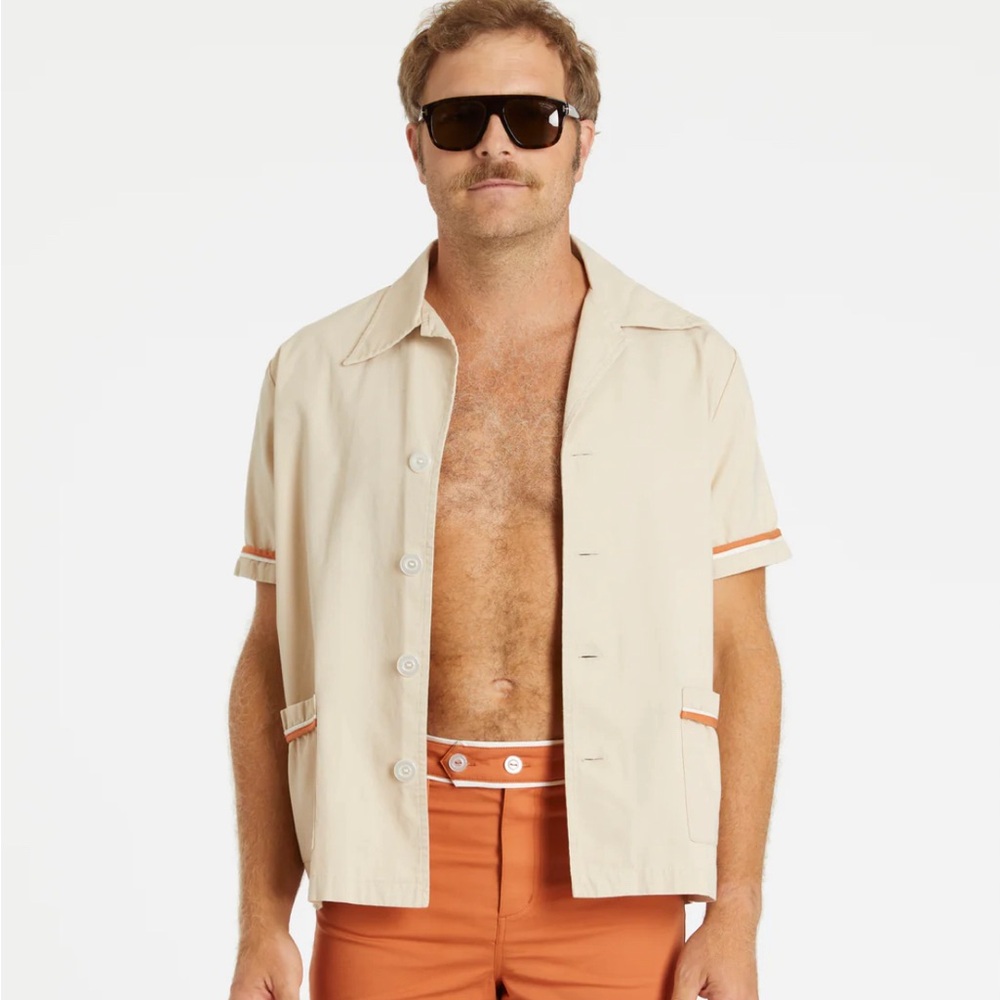Hammies Summer cabana shirt, size L